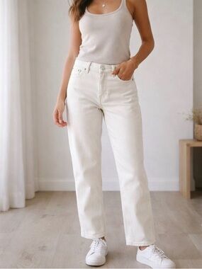 EVERLANE White Straight-Leg Jeans